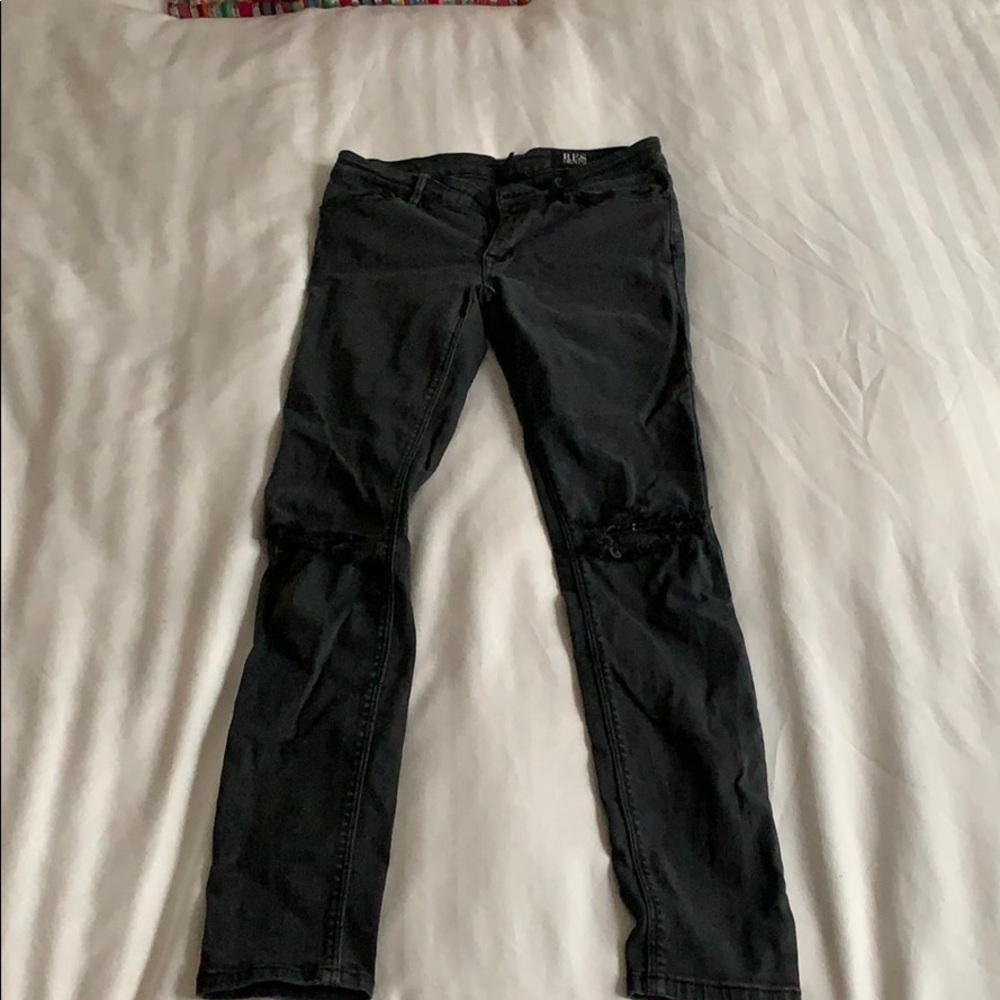 Washed Black skinny jeans